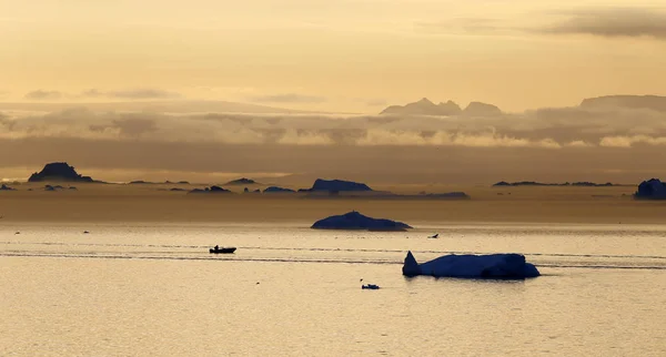 Regioni Polari Della Terra Iceberg Varie Forme Dimensioni Cambiamenti Climatici — Foto Stock