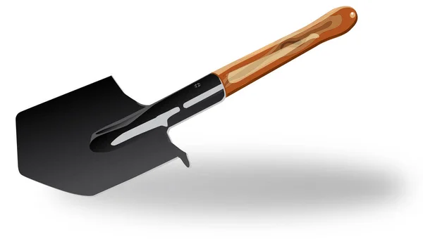 Sapper blade black tool — Stock Vector