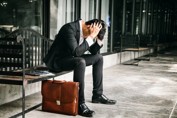 Konsep kegagalan bisnis dan pengangguran problem.An menganggur — Stok Foto