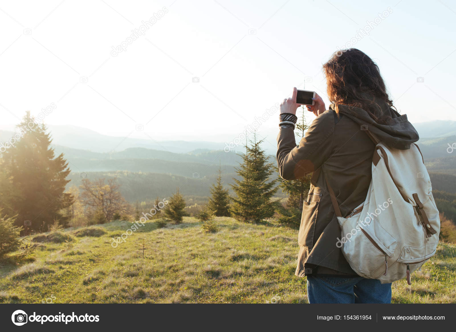woman with backpack