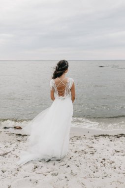 Bohem gelinlikli gelin.