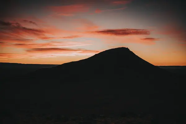 Sunrise between the desert mountains Morocco — Stock Photo, Image