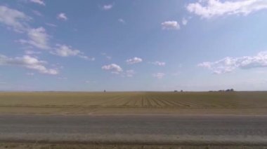 Merkezi Washington'da bir güneşli bahar gününde çıplak kırpma alanı