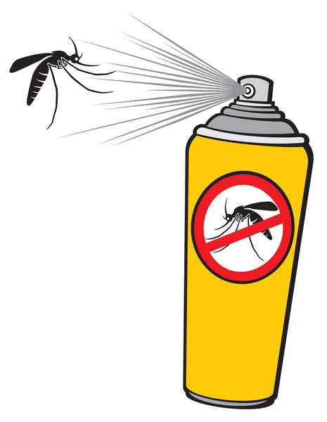 Spray anti mosquitos — Vector de stock