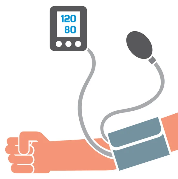 Blood pressure measuring — Stock Vector