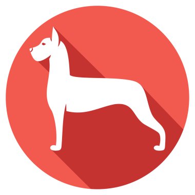 Danua köpek düz simgesi