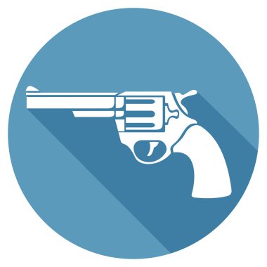 tabanca silah düz simgesi 