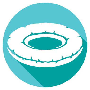 inflatable inner tube flat icon   clipart
