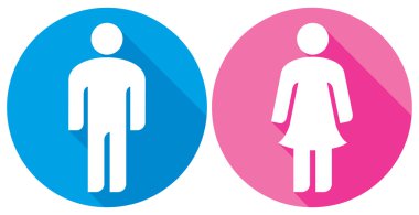 erkek ve kadın wc simgeler