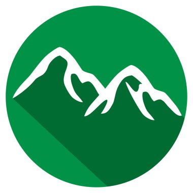 Dağlar düz simgesi