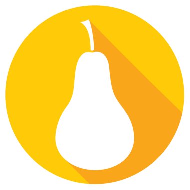 Armut meyve düz simgesi