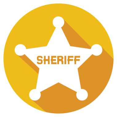 Şerif yıldız düz simgesi