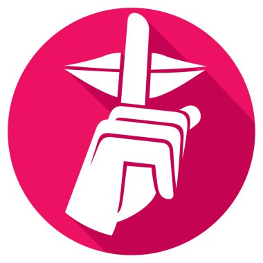 hand making silence sign icon