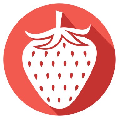 Çilek düz simgesi