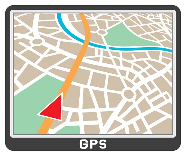 GPS-Navigationsanzeige — Stockvektor