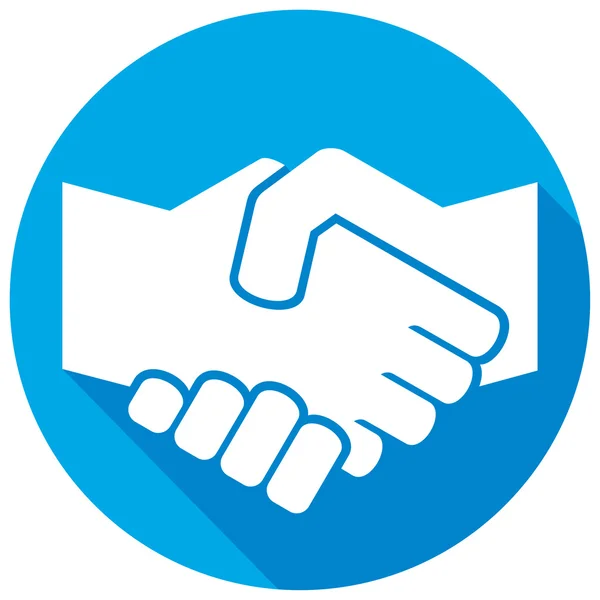 Handshake symbol ikonę płaskie — Wektor stockowy