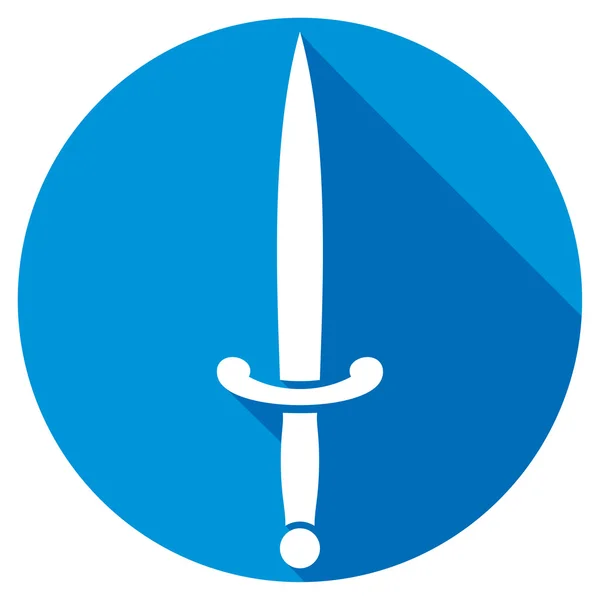 Oude wapen - zwaard platte pictogram — Stockvector