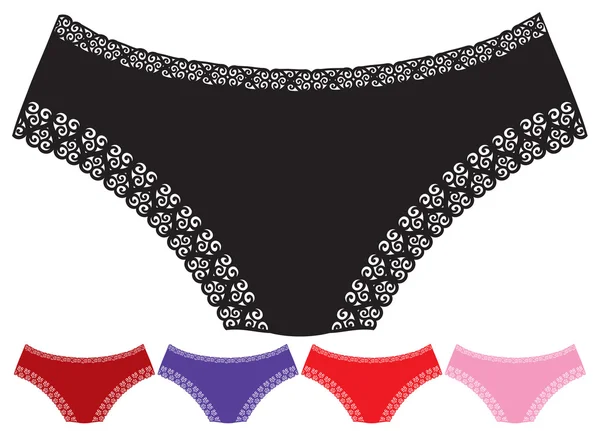 Female underwear panties set — Stock Vector