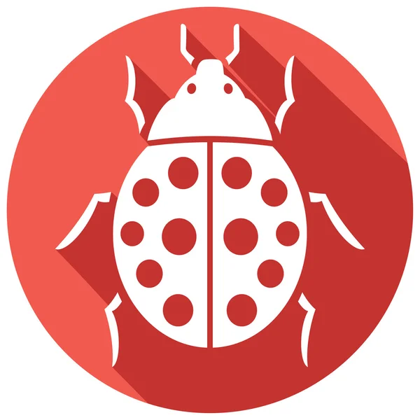 Ladybug pictograma plat — Vector de stoc