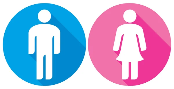 Imágenes: letreros de baños | Letrero de baño hombre y mujer — Vector