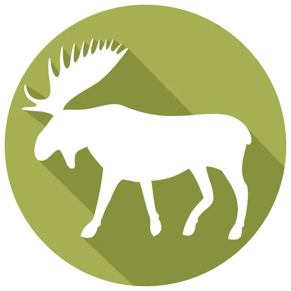 动物麋鹿平图标 — 图库矢量图片