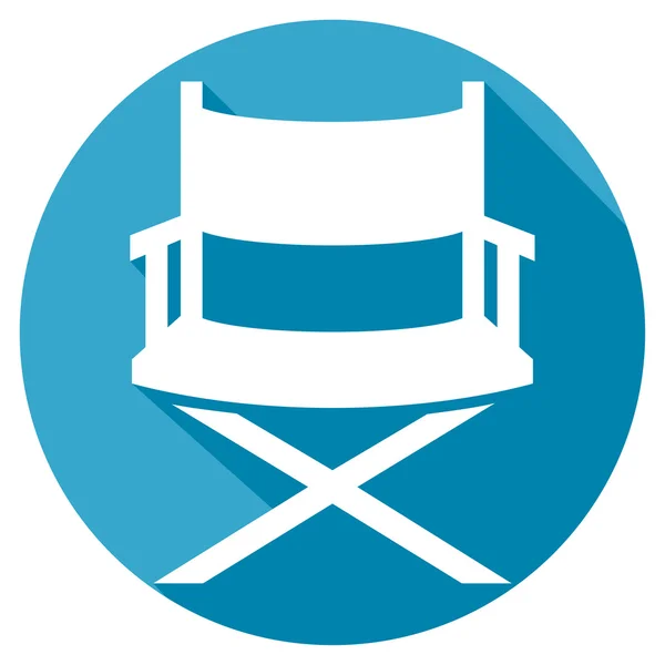 Cadeira de diretor no ícone da indústria cinematográfica —  Vetores de Stock