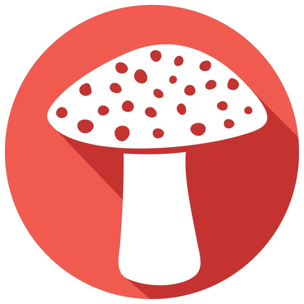 Ícone liso cogumelo venenoso — Vetor de Stock