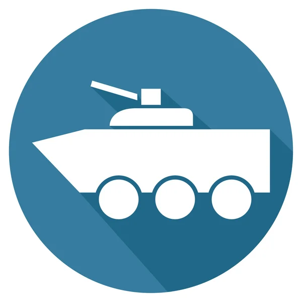 Fighting vehicle flat icon — Stock Vector