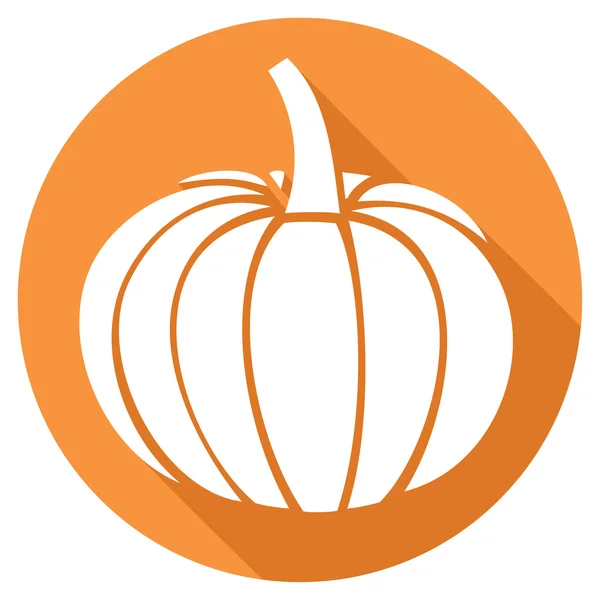 Pumpkin vegetable flat icon — Stock Vector