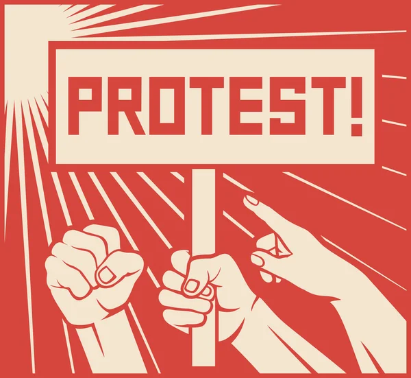 Diseño del cartel de protesta — Vector de stock