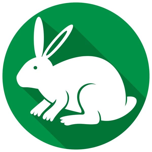 Coelho, ícone plano de coelho — Vetor de Stock