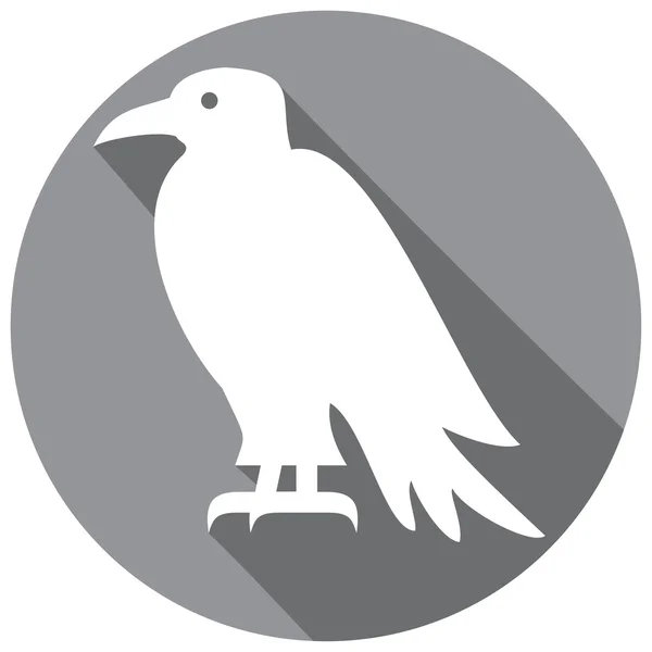漆黒鳥フラット アイコン — ストックベクタ