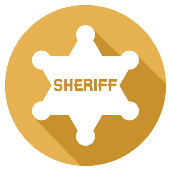 Sheriff star flat icon — Stock Vector