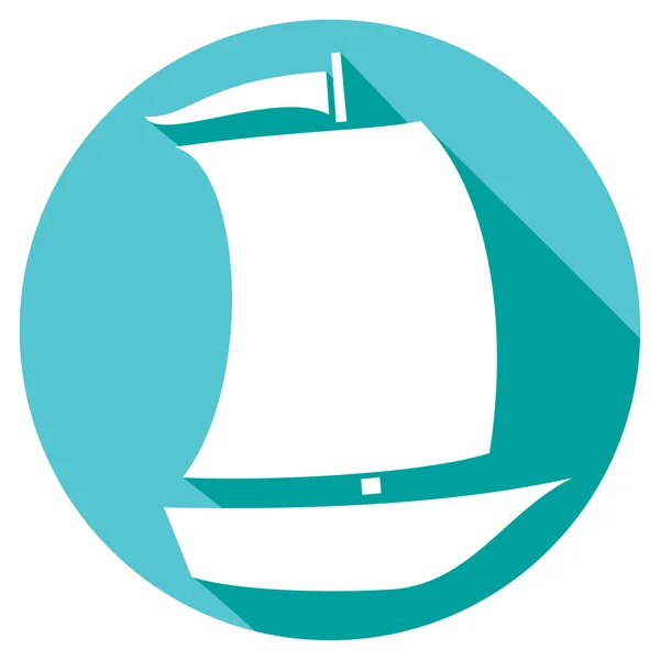 Velero icono plano — Vector de stock