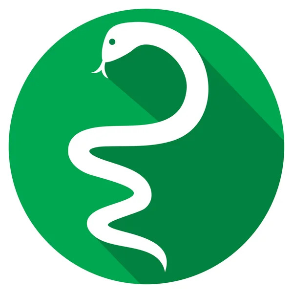 Icono plano de serpiente — Vector de stock