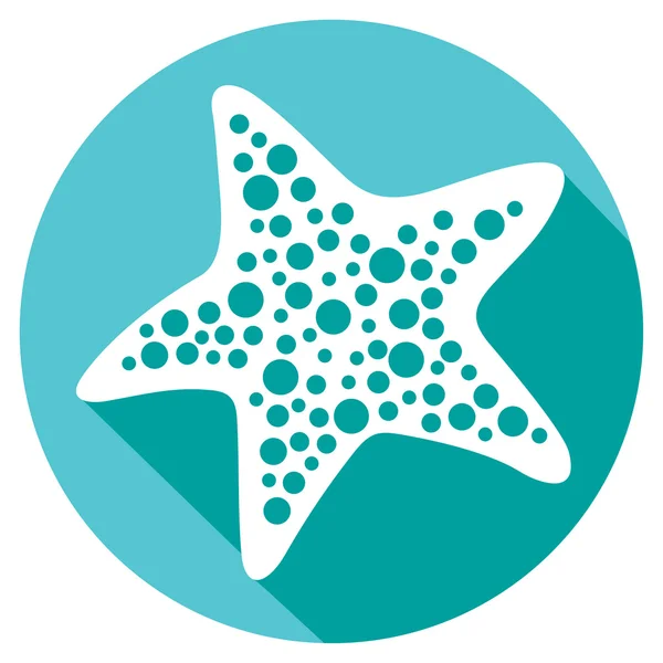 Deniz yıldızı düz simgesi — Stok Vektör