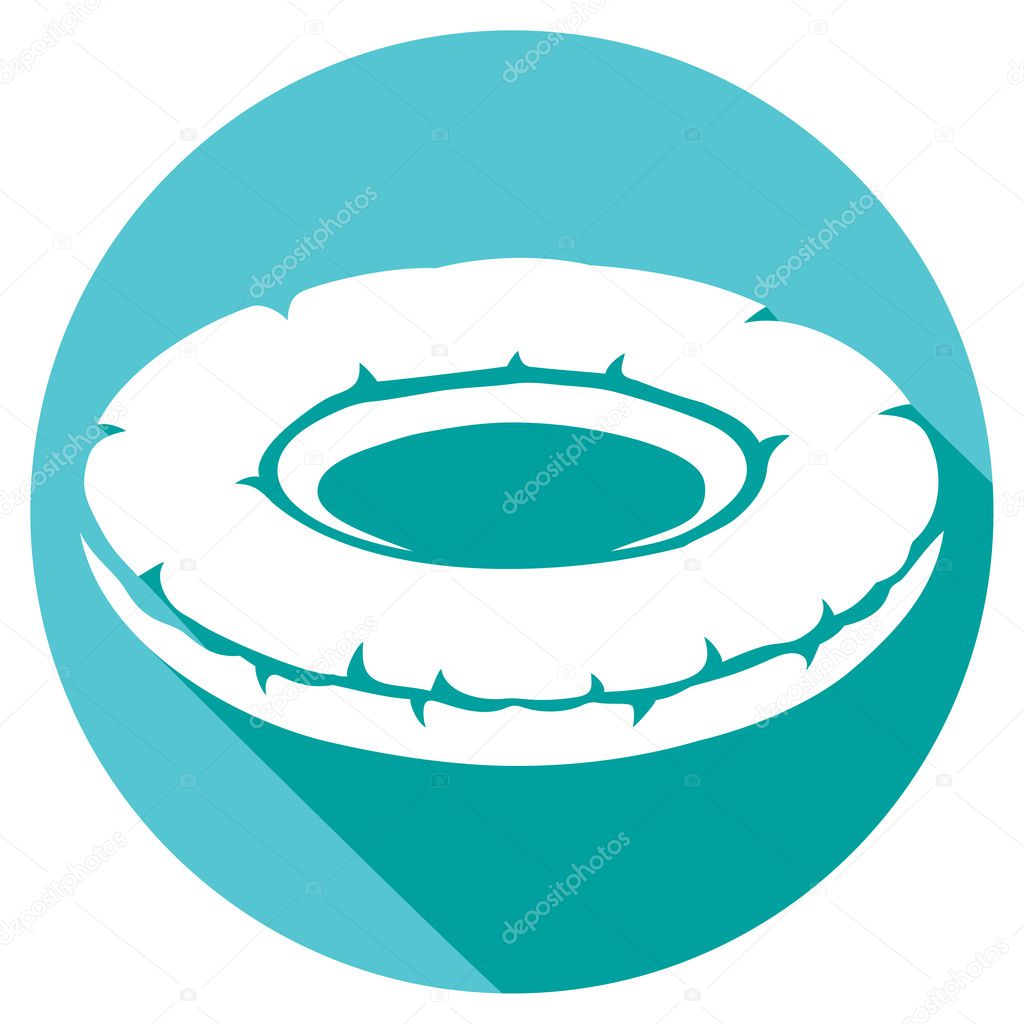 inflatable inner tube flat icon  