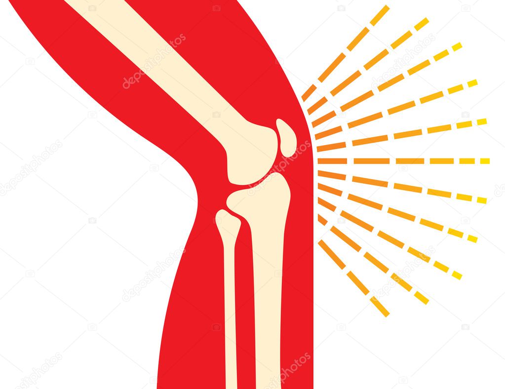 Knee joint bones pain icon Stock Vector by ©Tribaliumivanka 128182116