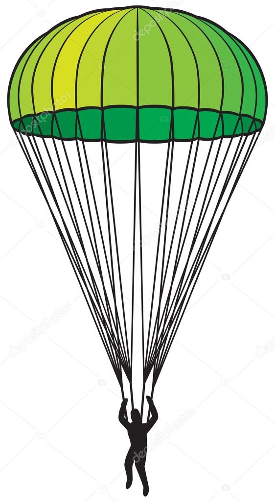 parachute and sky diver icon