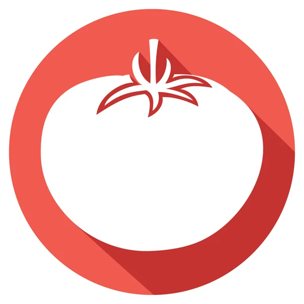 Rajčatová plochá ikona — Stockový vektor