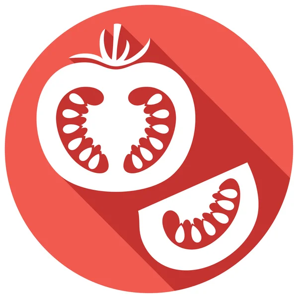 Ντομάτα φέτες επίπεδη εικονίδιο — Διανυσματικό Αρχείο