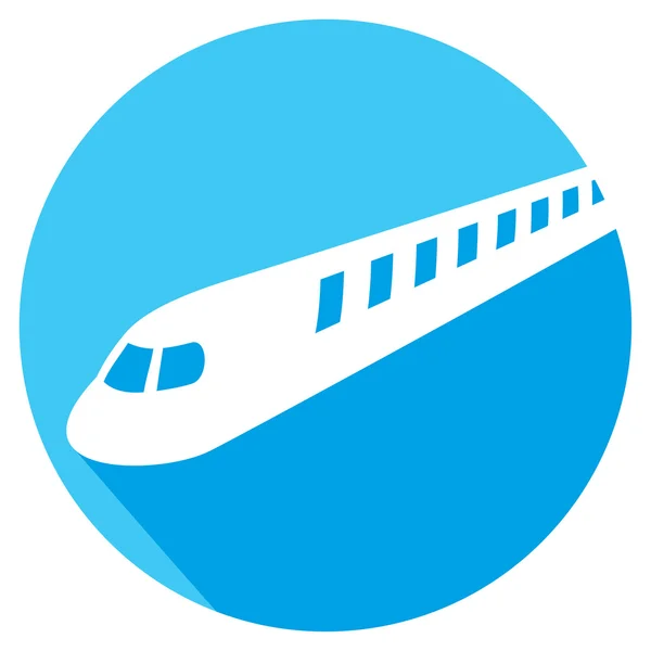 Tren tren plano icono — Vector de stock