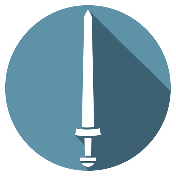 Espada vikinga icono plano — Vector de stock