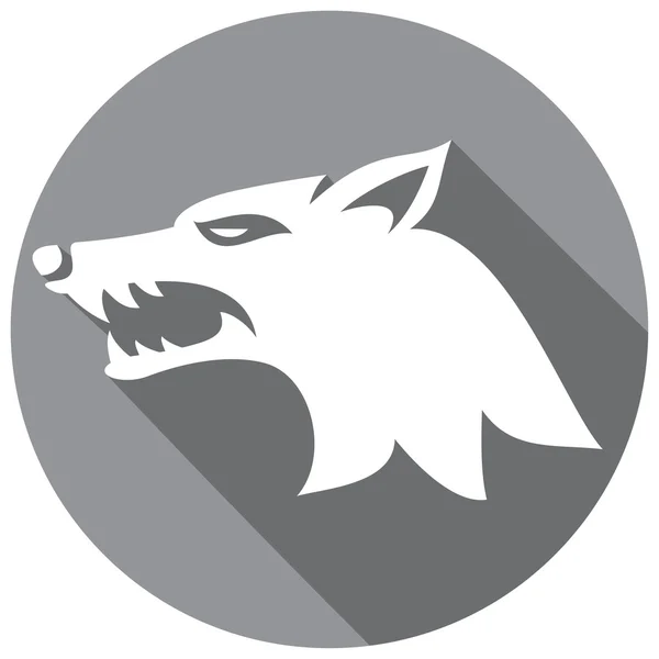 Icône de symbole de visage de loup — Image vectorielle