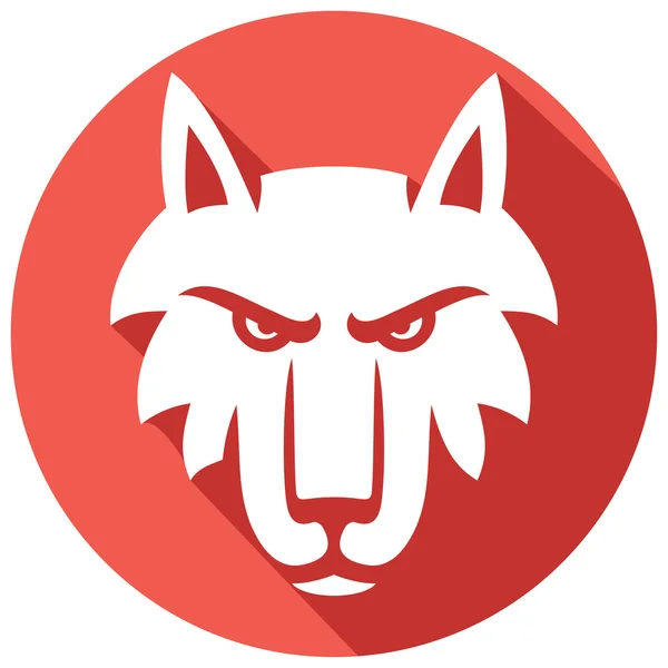 Icône visage de loup — Image vectorielle