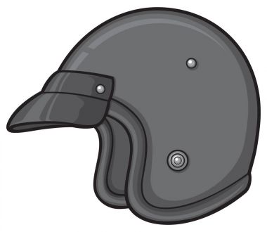 Retro motosiklet kask vektör çizim