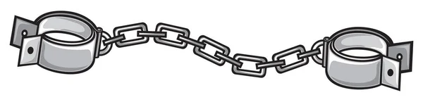 Metalen ketenen met chain vectorillustratie — Stockvector