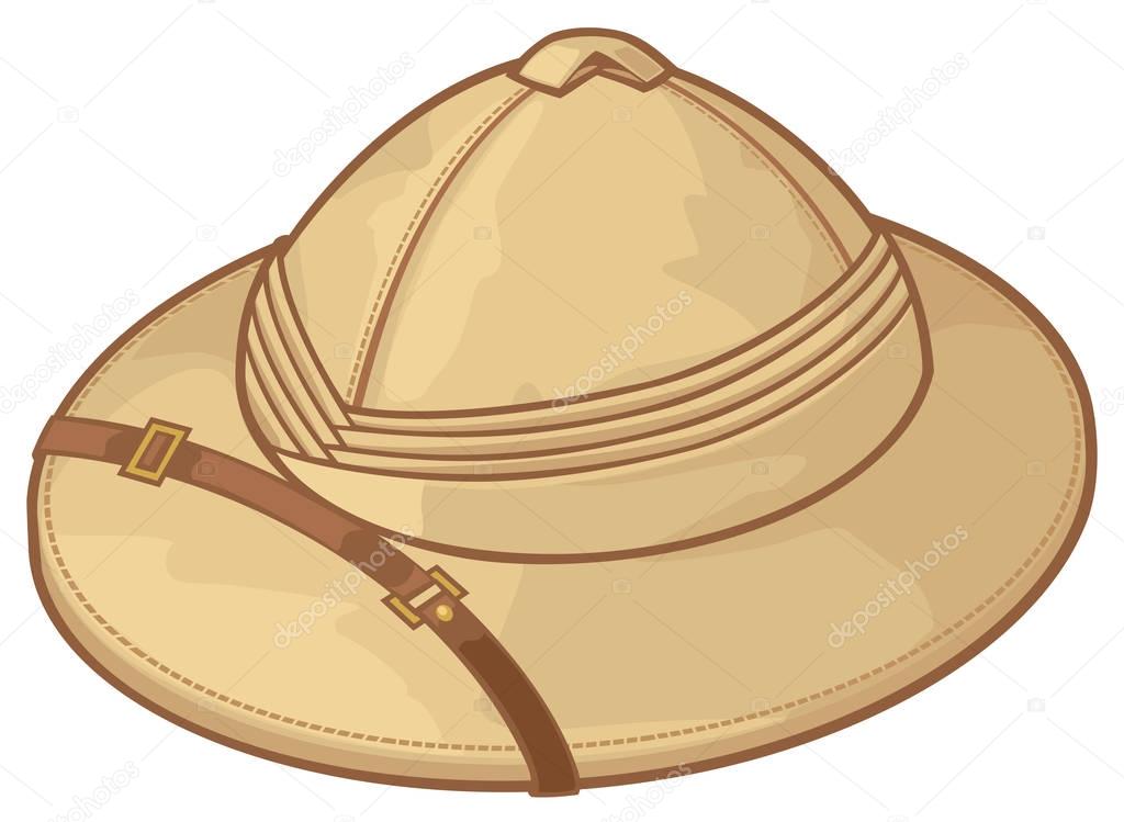 safari hat vector illustration (pith helmet)