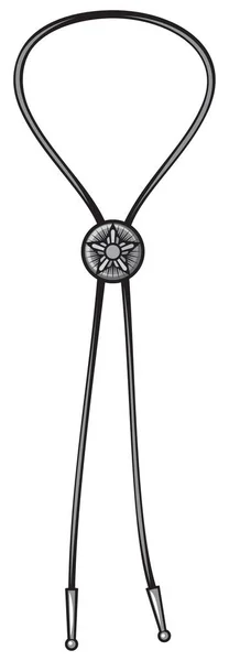 Cowboy bolo tie vektorillustration — Stock vektor