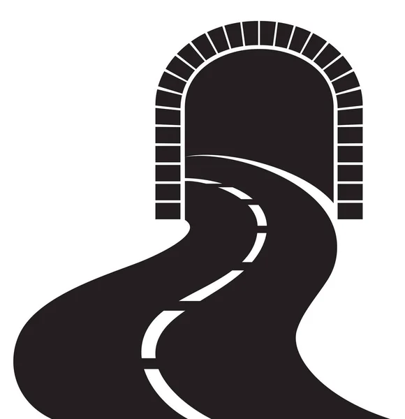 Road tunnel vectorillustratie — Stockvector